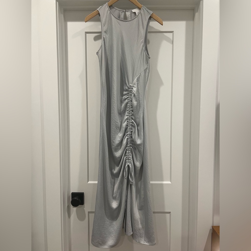 House of Harlow 1960 Satin Mai Dress Silver Party NY Eve Women's Size M